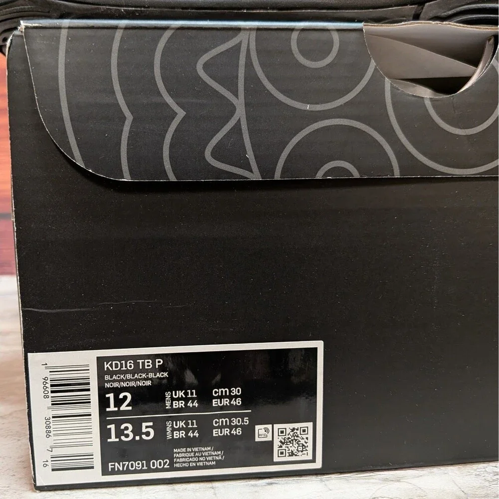 Nike KD16 Kevin Durant TB Promo Men's 12 Black Basketball Shoes FN7091-002 - Picture 9 of 10